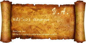 Váczi Azurea névjegykártya